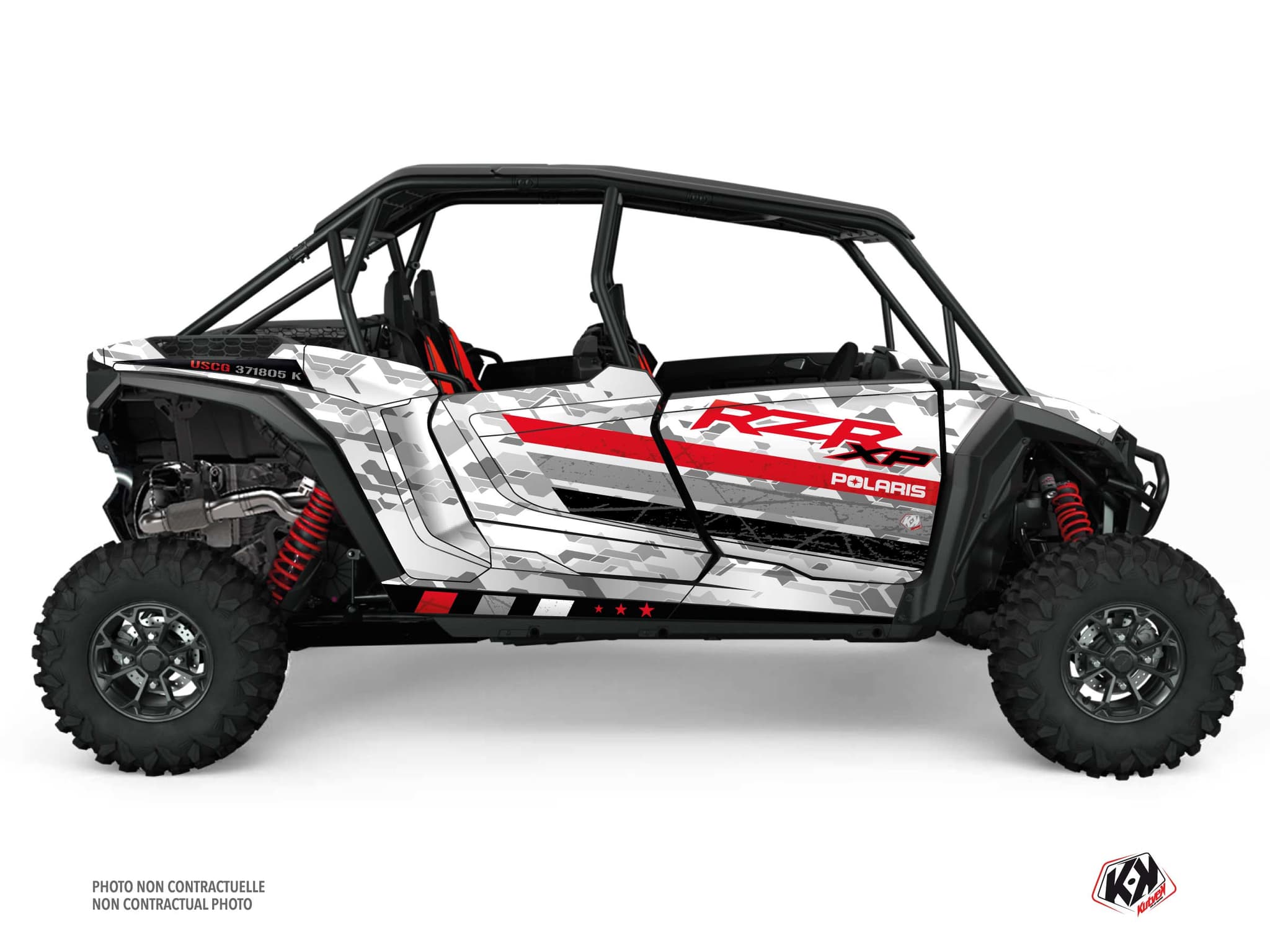 Polaris RZR XP 4 Doors Force White UTV Graphic Kit | Polaris | Kutvek