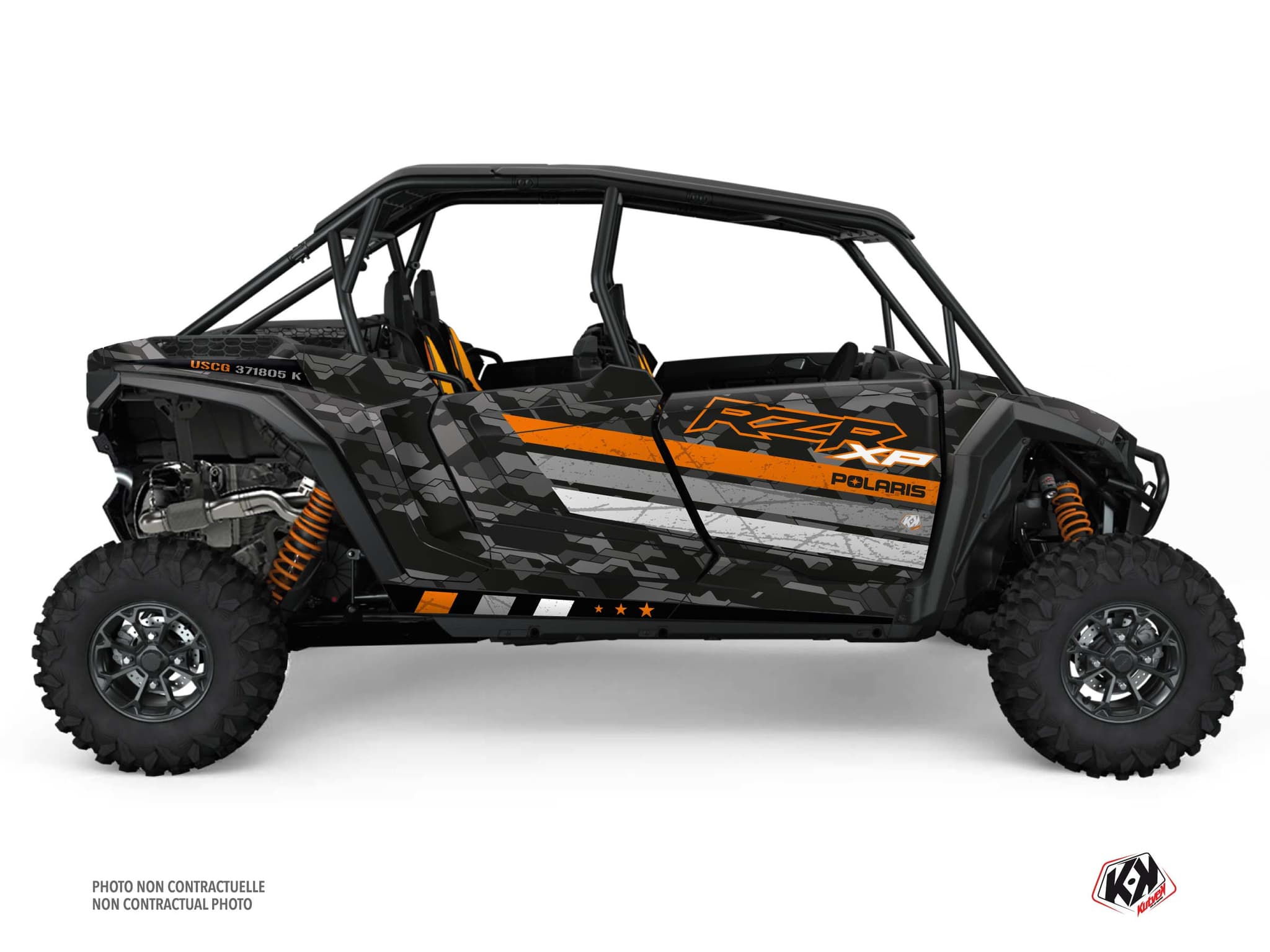 kit graphique ssv polaris rzr xp 4 portes force orange