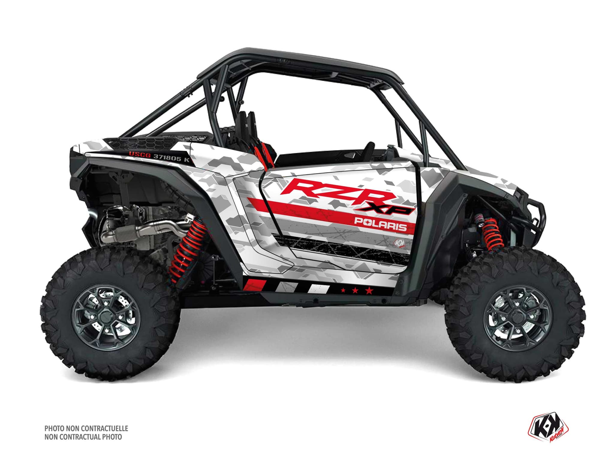 kit graphique ssv polaris rzr xp force blanc