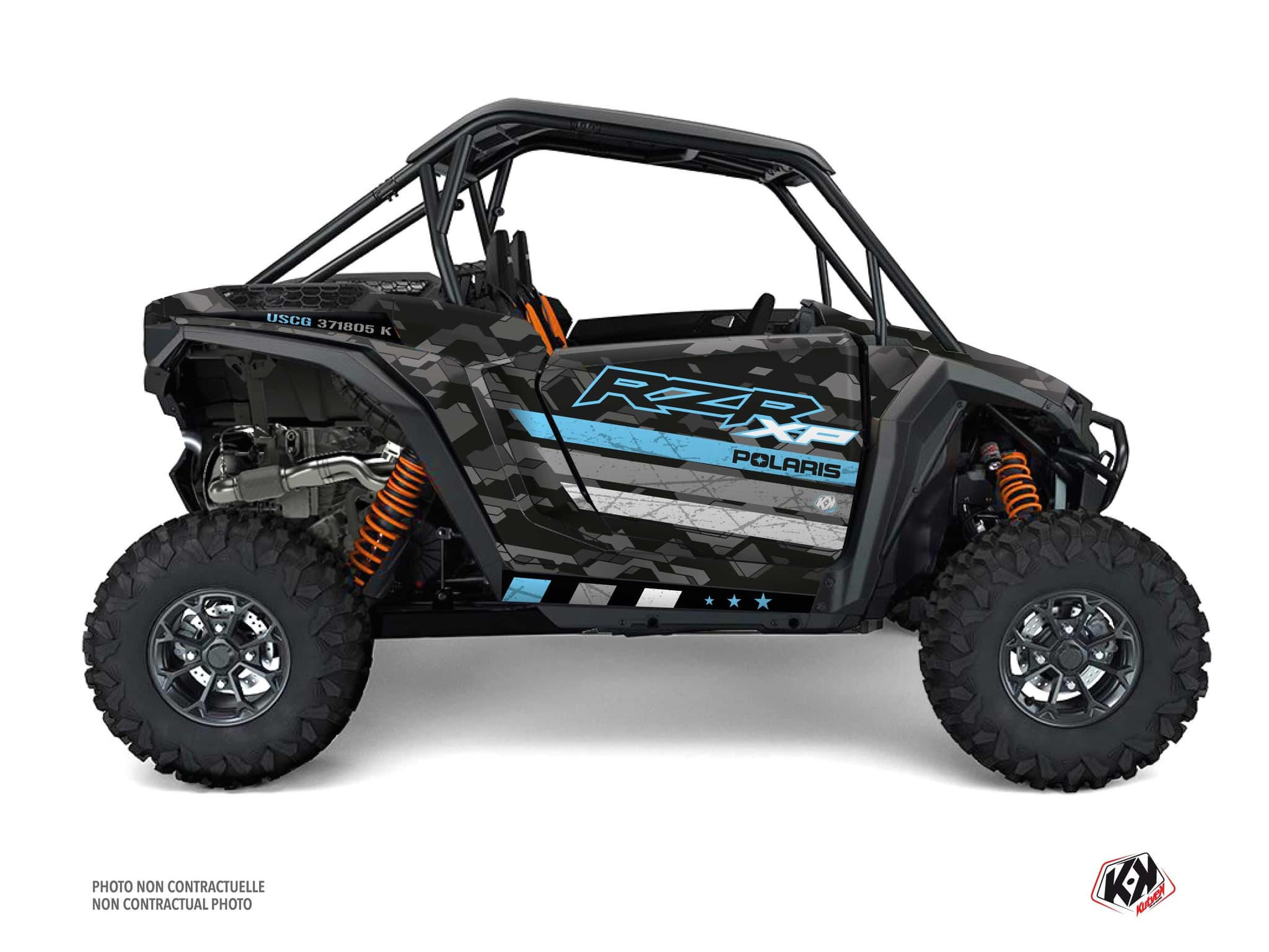 kit graphique ssv polaris rzr xp force bleu