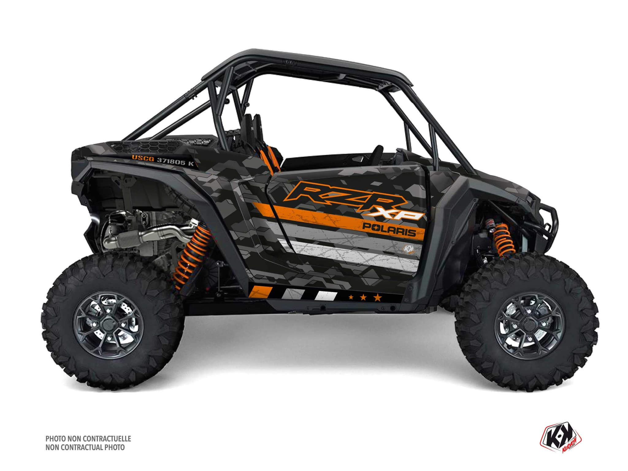 kit graphique ssv polaris rzr xp force orange