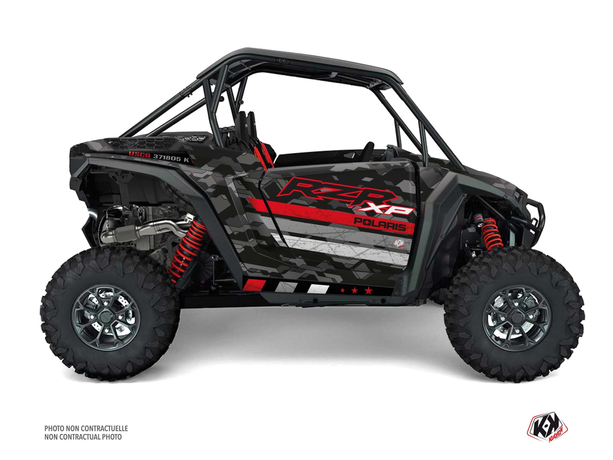 kit graphique ssv polaris rzr xp force rouge