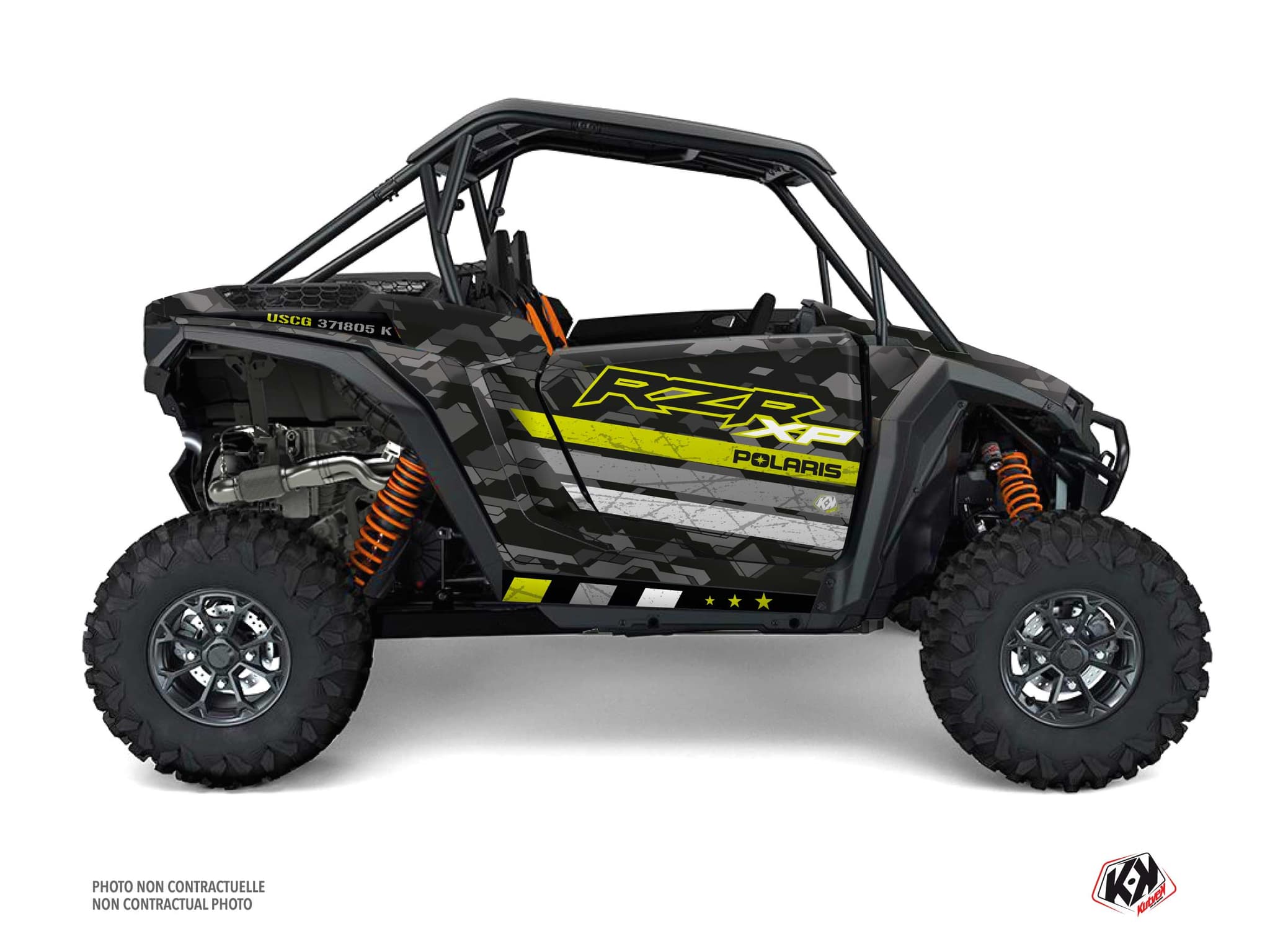 kit graphique ssv polaris rzr xp force vert-neon