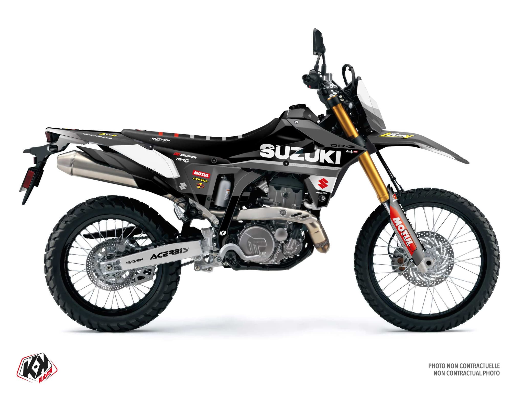 Kit graphique Moto SUZUKI DR-Z 4 S FOUNDRY Gris