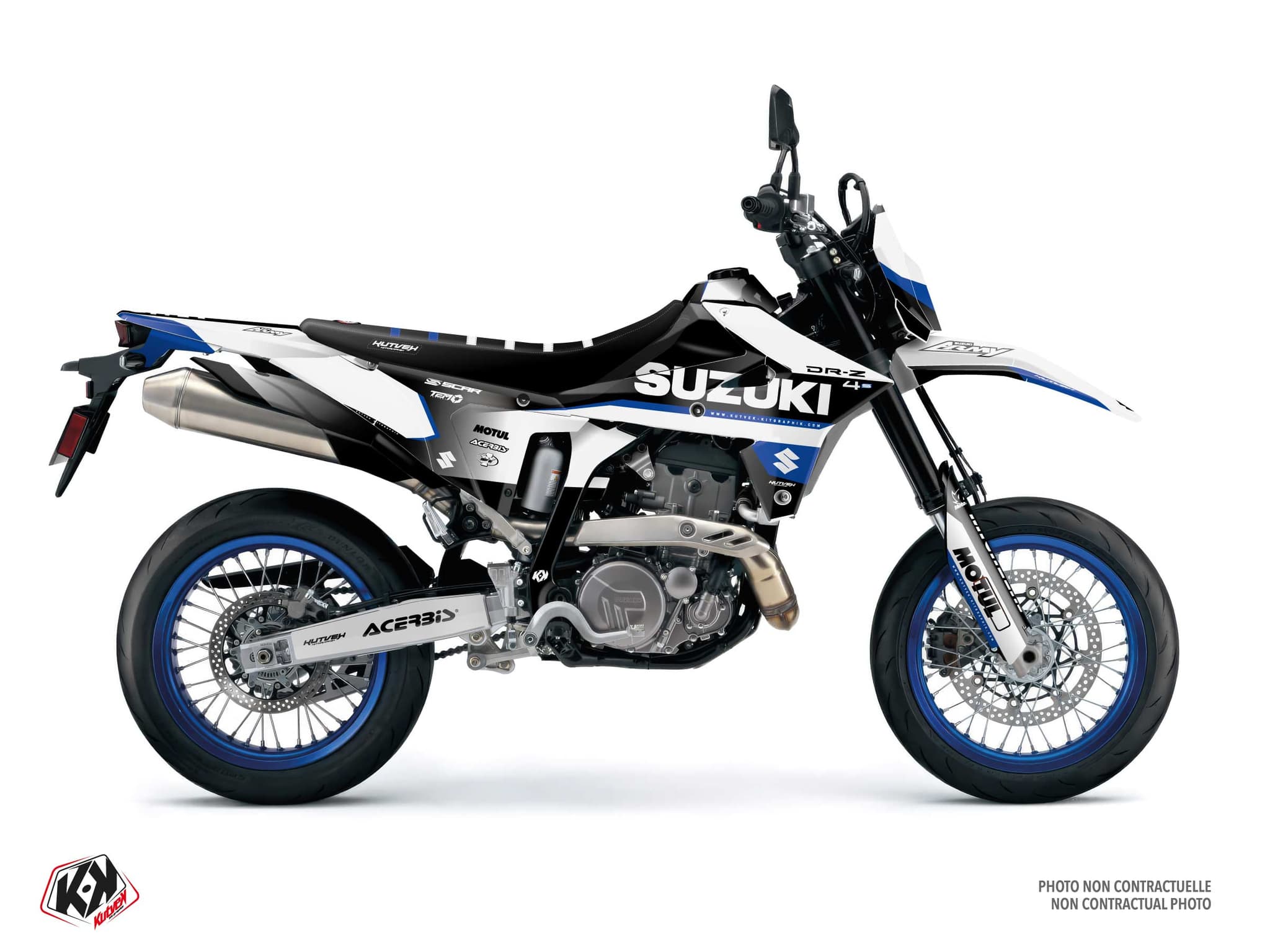 Kit graphique Moto SUZUKI DR-Z 4 SM FOUNDRY Blanc