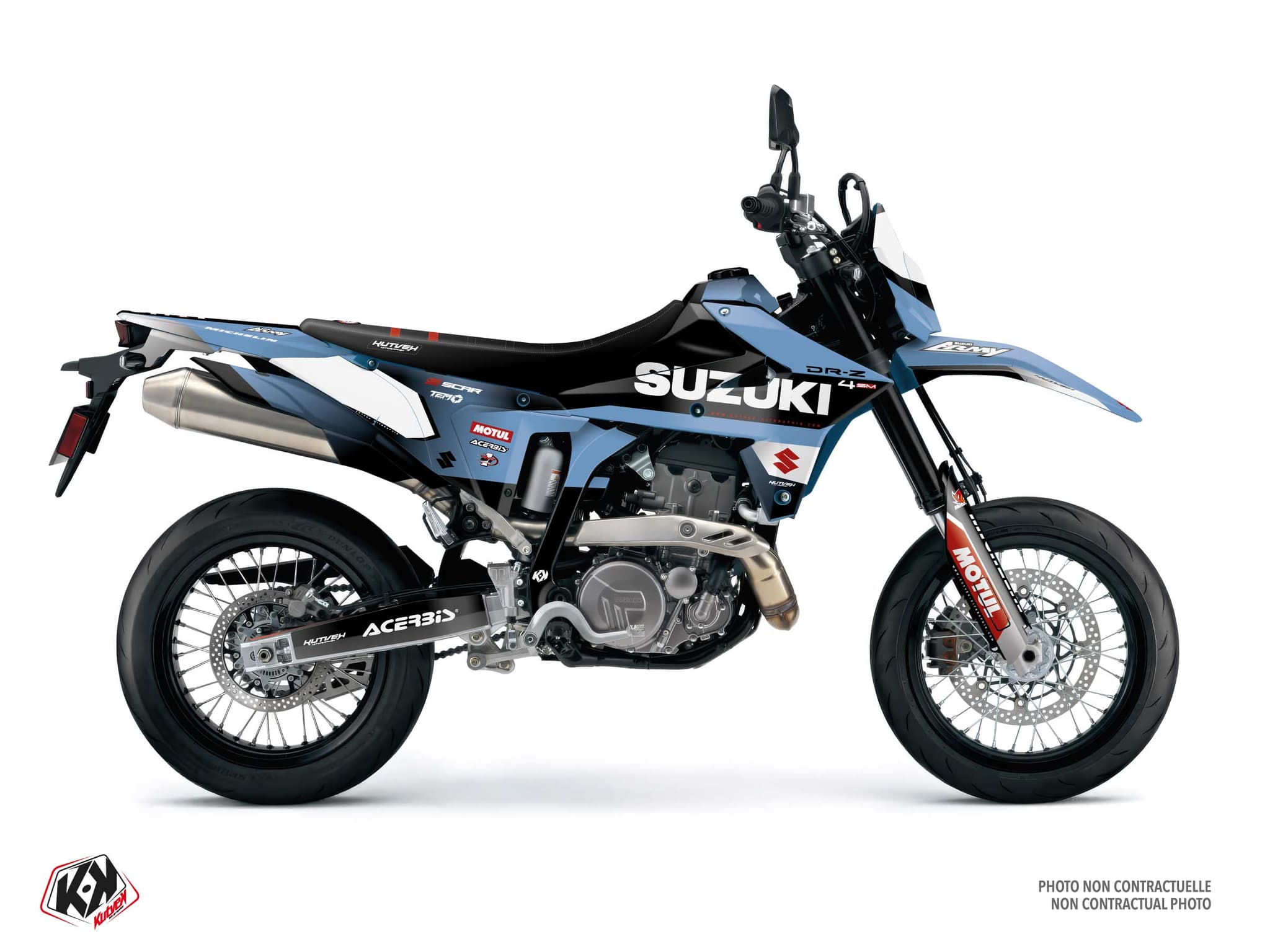 Kit graphique Moto SUZUKI DR-Z 4 SM FOUNDRY Bleu