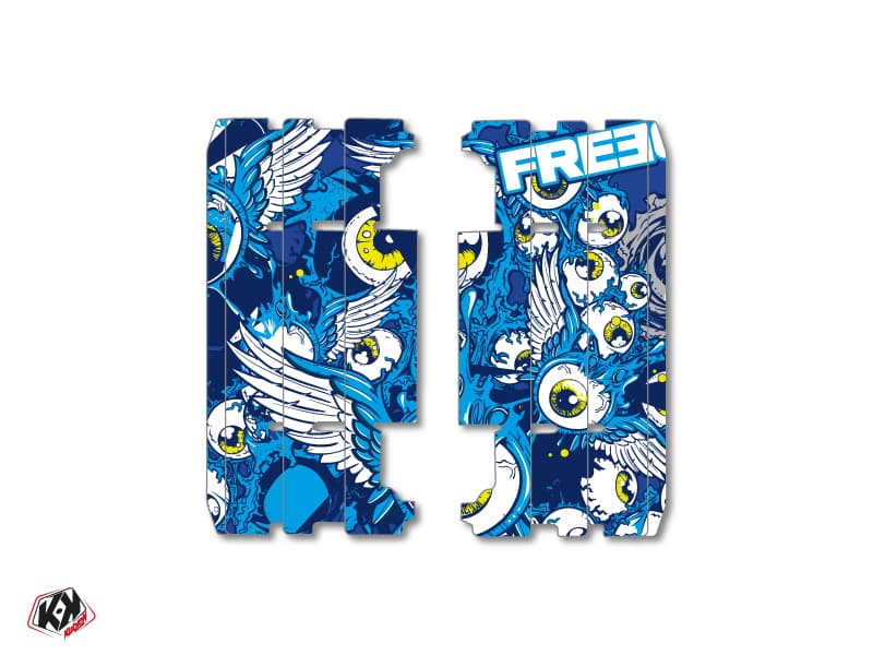 Freegun Blue Yamaha 125 YZ Dirt Bike Radiator Grille Graphic Kit 2015-2016