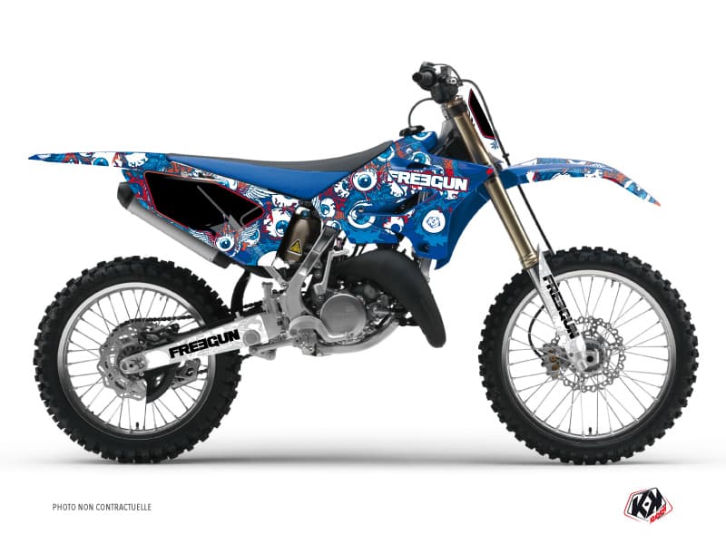 Yamaha 125 YZ Dirt Bike Freegun Eyed Graphic Kit Red | 125 YZ | Kutvek