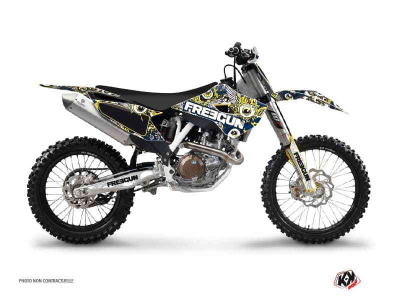 deko-set moto-cross freegun eyed husqvarna tc 250 blau gelb