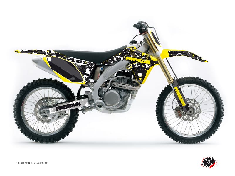 deko-set moto-cross freegun eyed suzuki 250 rmz gelb