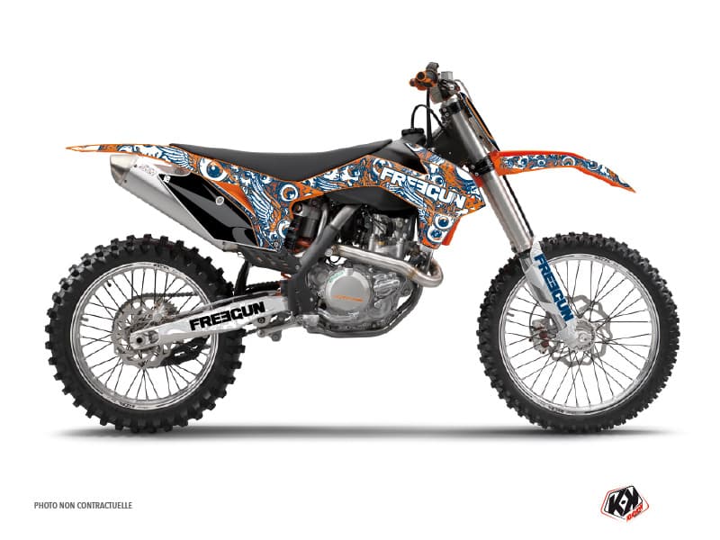 deko-set moto-cross freegun eyed ktm 250 sx orange