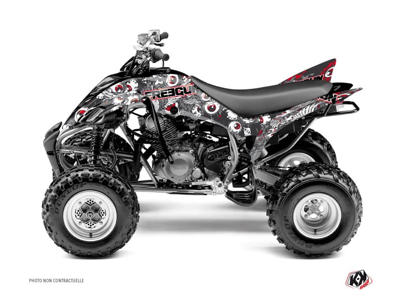 kit graphique quad yamaha raptor 350 freegun eyed rouge