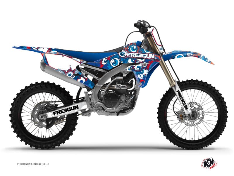 kit graphique motocross yamaha yz 450 f freegun eyed rouge | 450 YZF | Kutvek