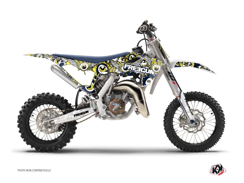 deko-set moto-cross freegun eyed husqvarna tc 65 blau gelb