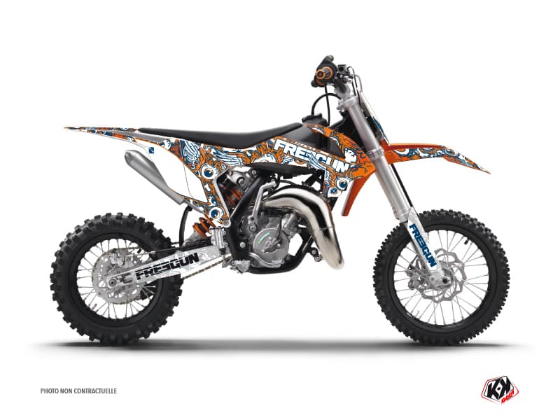 deko-set moto-cross ktm sx 65 freegun eyed orange
