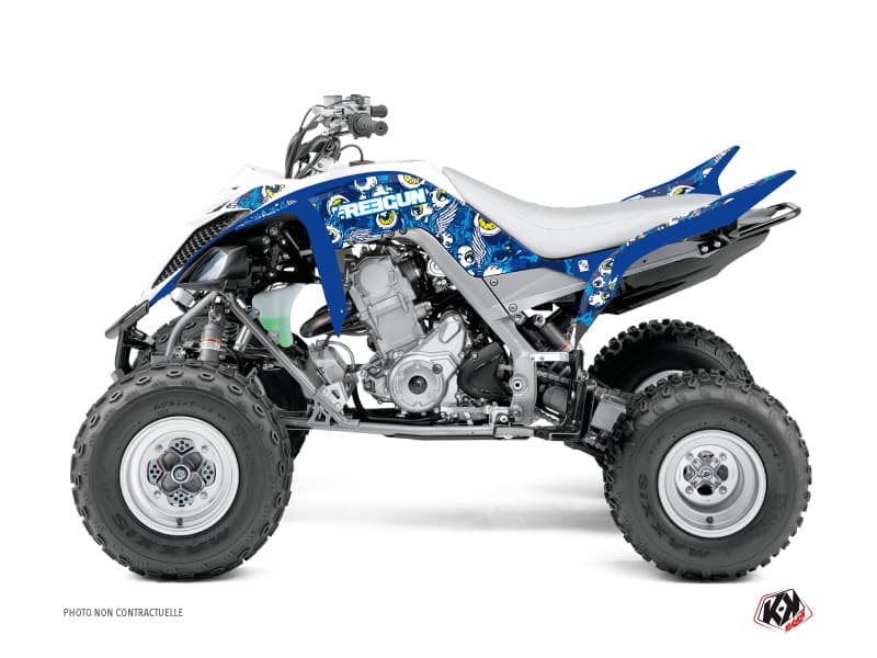 kit graphique quad yamaha raptor 660 freegun eyed bleu