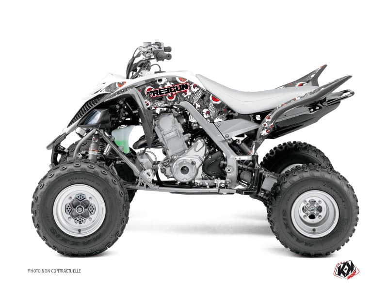 kit graphique quad yamaha raptor 660 freegun eyed rouge