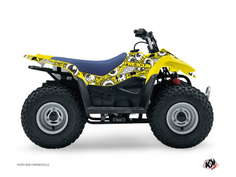 kit graphique quad suzuki lt 80 quadsport freegun eyed jaune