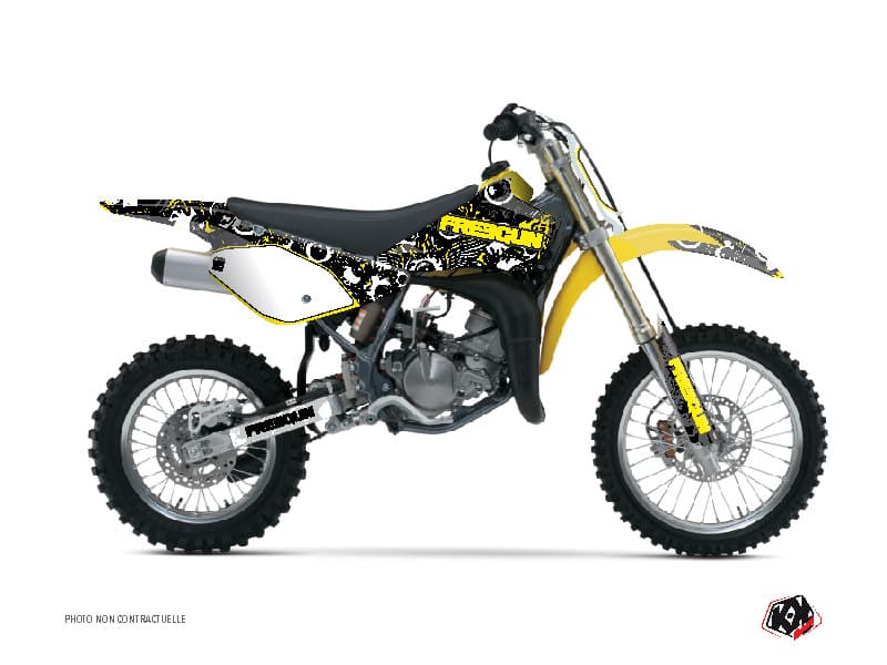 Kit graphique Moto Cross Freegun Eyed Suzuki 85 RM Jaune
