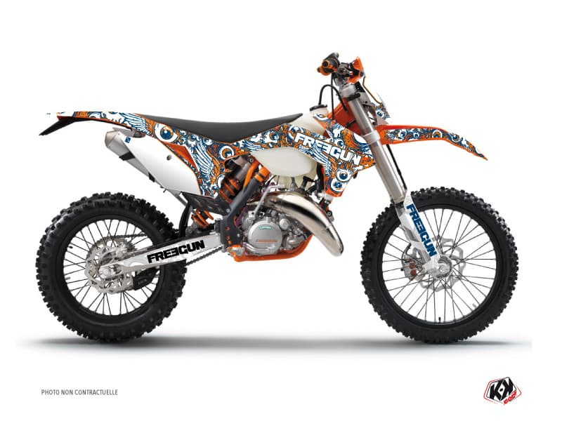 deko-set moto-cross freegun eyed ktm exc-excf orange