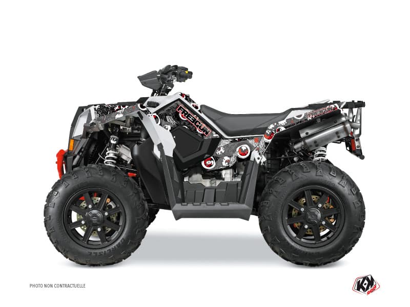 kit graphique quad polaris scrambler 1000 xp freegun eyed gris-rouge | Polaris | Kutvek