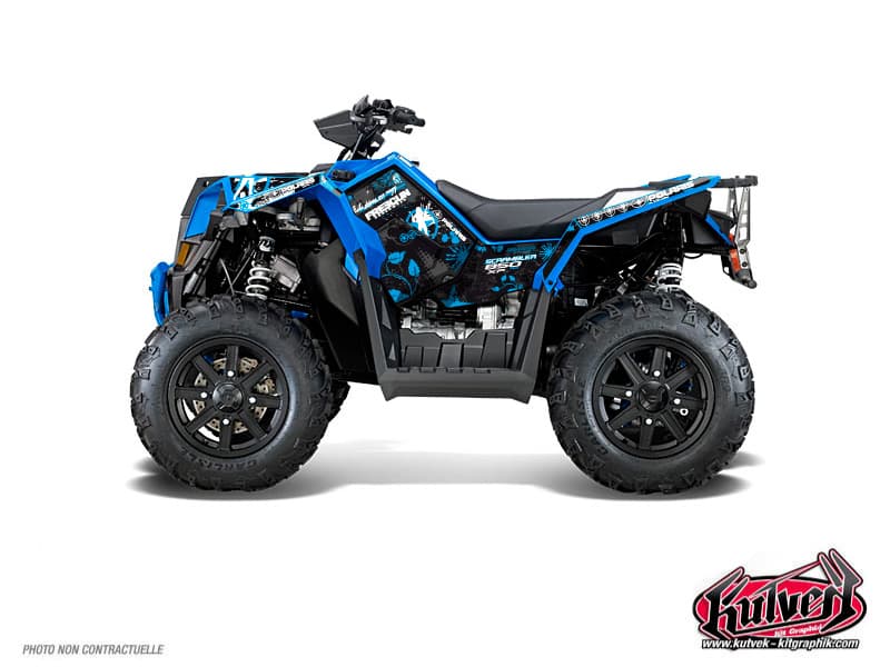 atv polaris scrambler 1000 xp freegun blue graphic kit