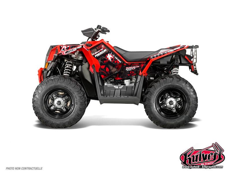 atv polaris scrambler 1000 xp freegun red graphic kit