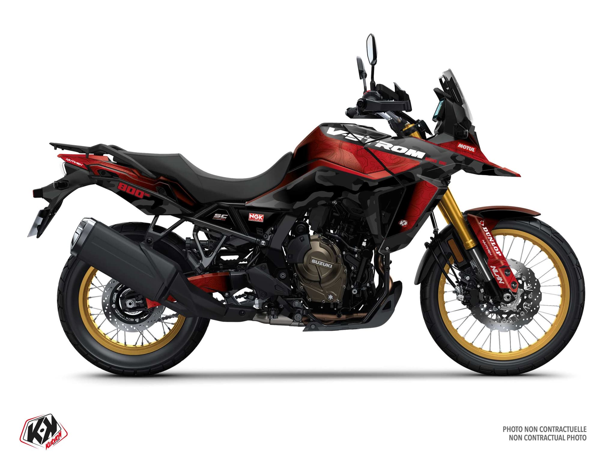 Kit graphique Moto SUZUKI V-STROM 800 DE FRONTIER Noir