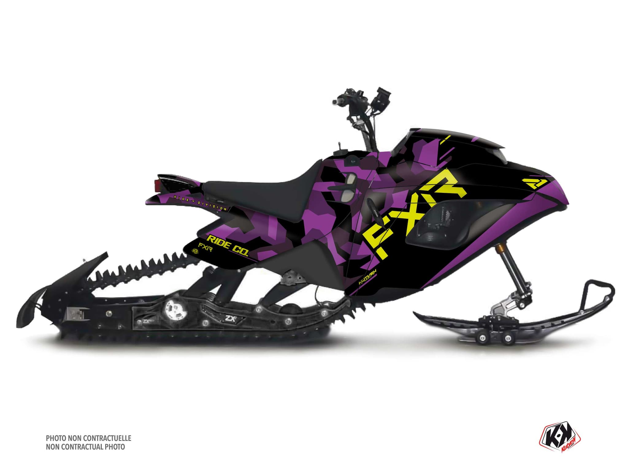 kit de decoração motoneige snow hawk mst fxr k21.2 roxo
