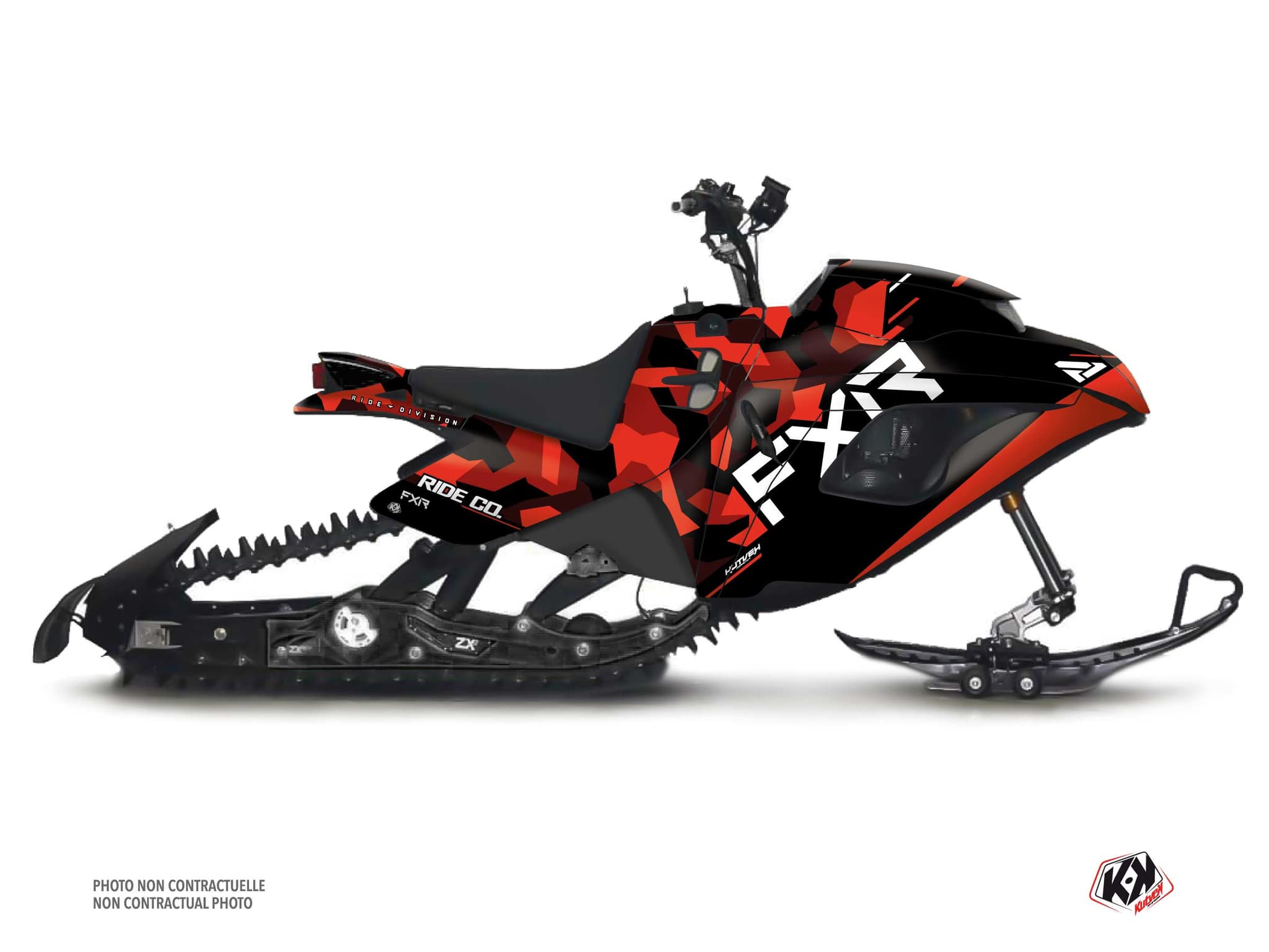 kit de decoração motoneige snow hawk mst fxr k21.2 vermelho