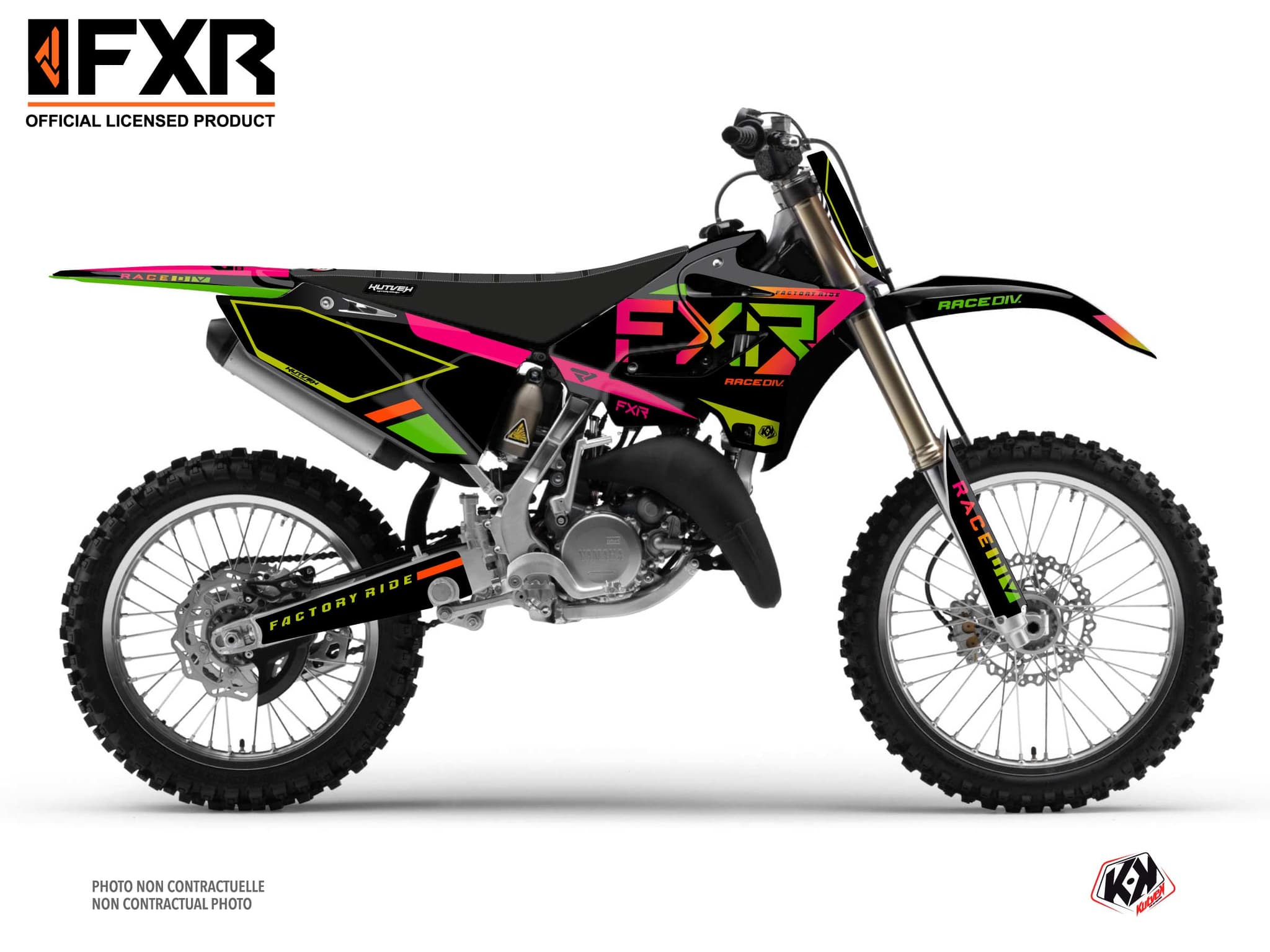 Kit graphique Moto Cross FXR N2 Yamaha 125 YZ Colors