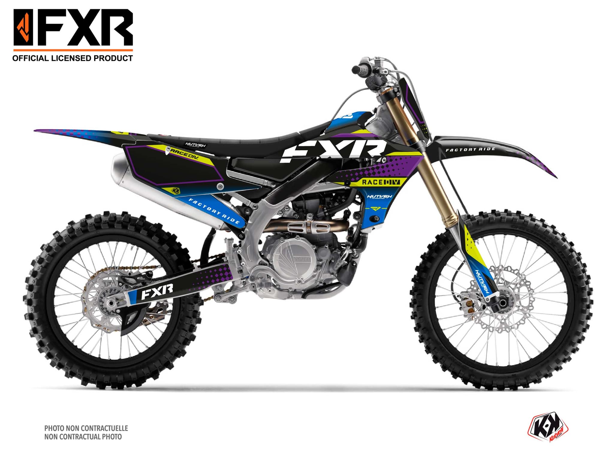 kit graphique motocross yamaha yz 450 f fxr n3 mauve