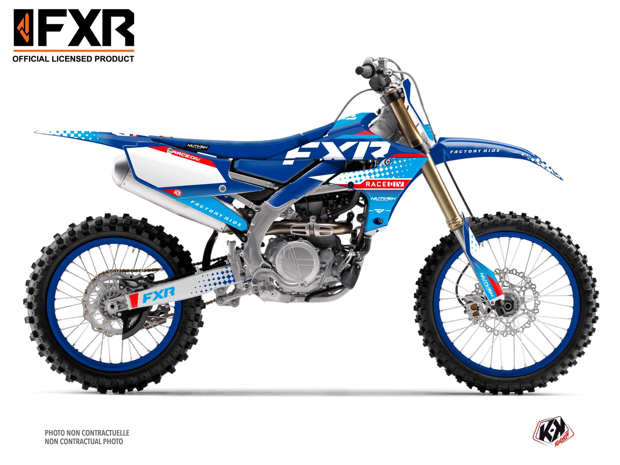 kit graphique motocross yamaha yz 450 f fxr n3 bleu