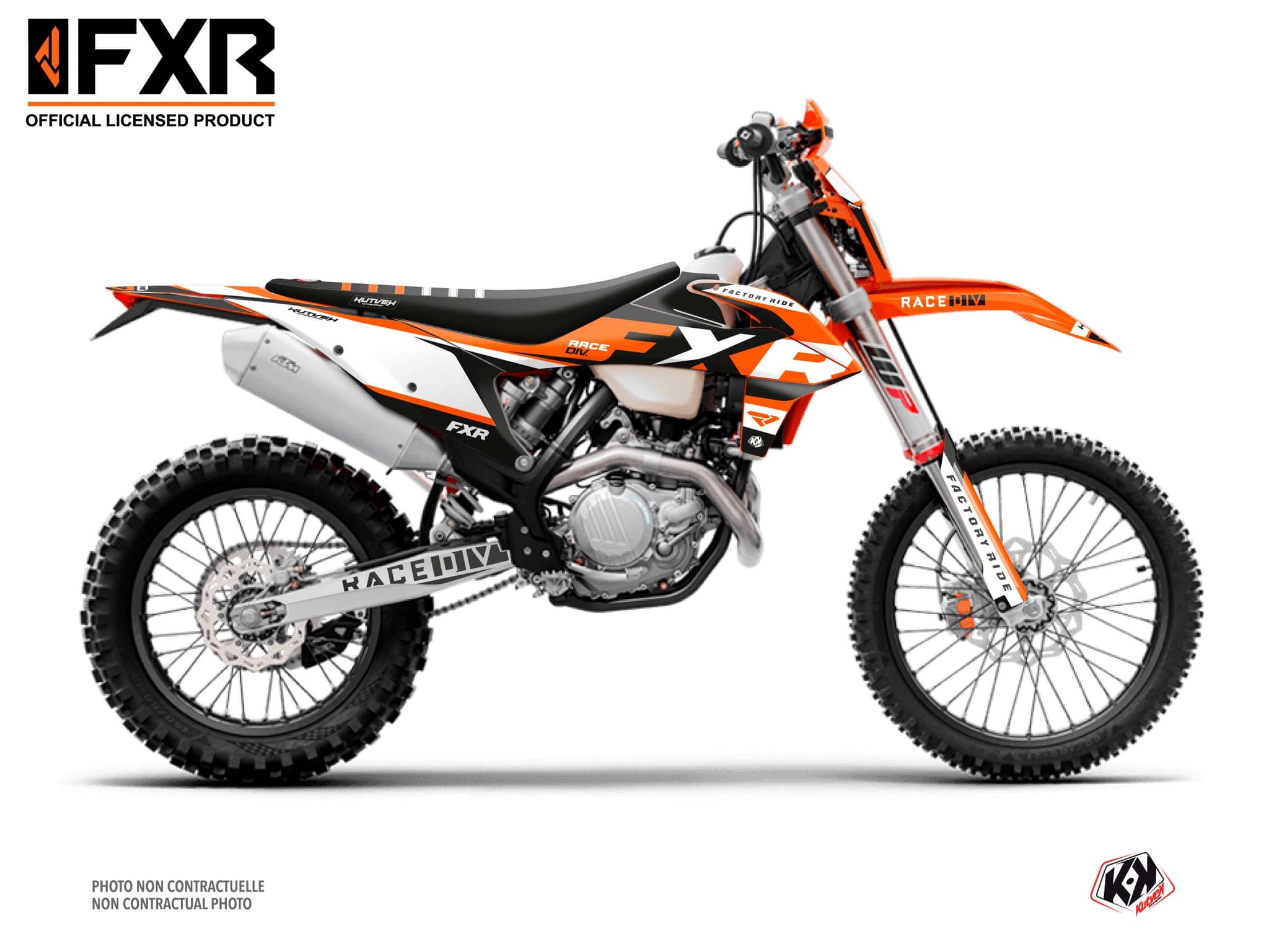kit graphique motocross fxr n4 ktm exc-excf orange | KTM | Kutvek