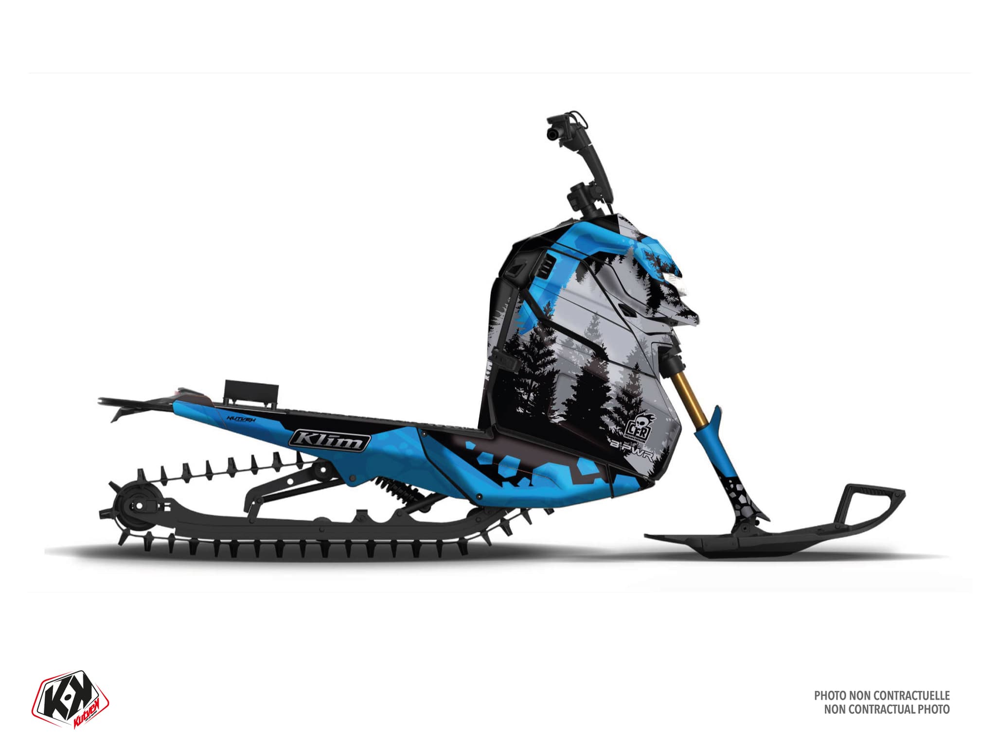 kit de decoração motoneige widescape ws 250 garnet azul