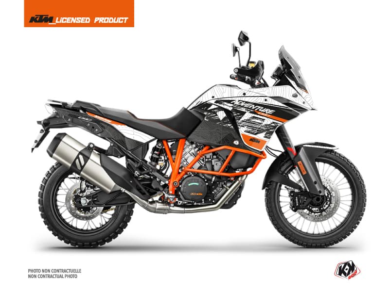 kit graphique moto ktm adventure 1090 r gear blanc