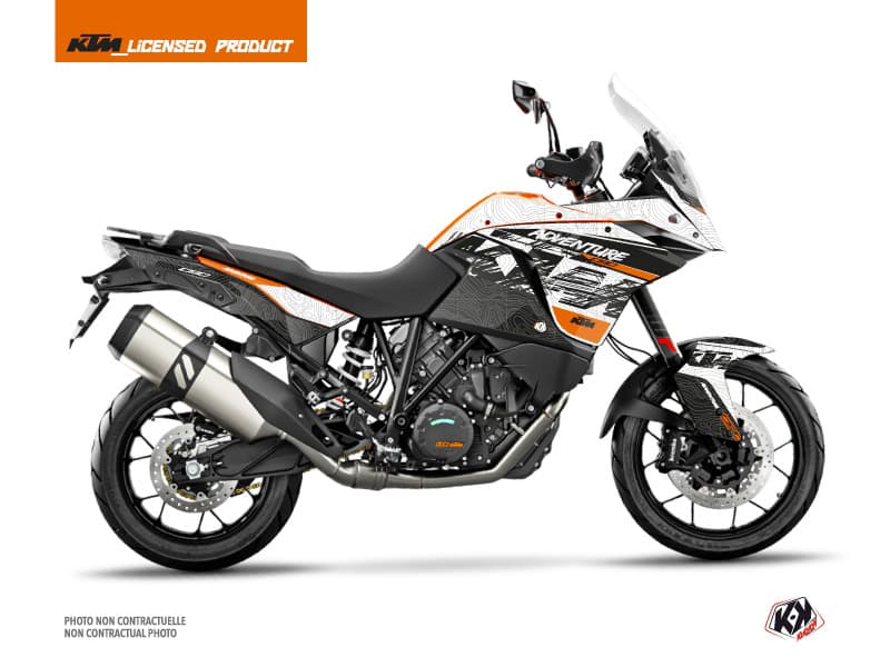 Kit graphique Moto Gear KTM 1190 Adventure Blanc