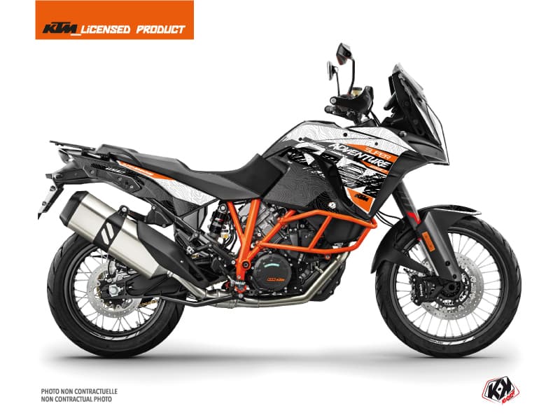 kit graphique moto ktm super adventure 1290 r gear blanc