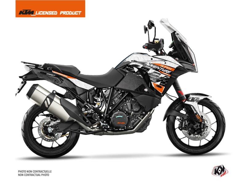 kit graphique moto ktm super adventure 1290 s gear blanc