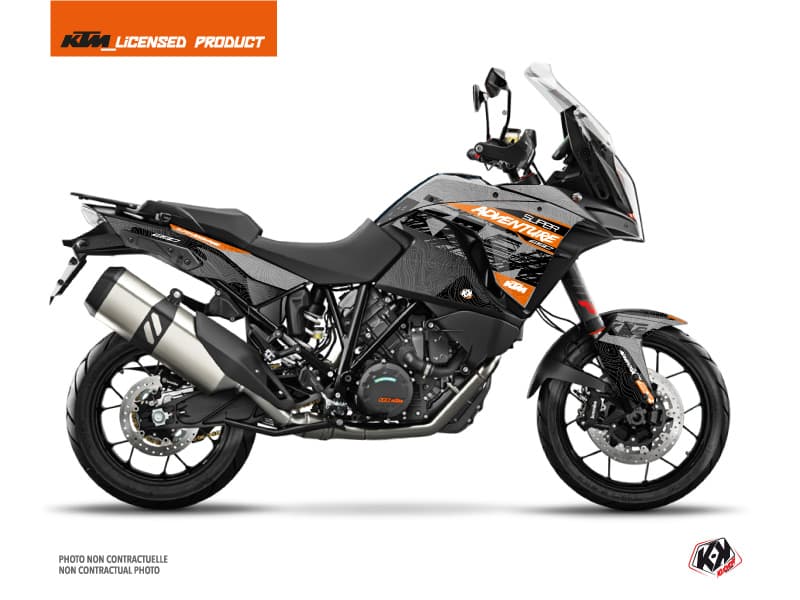 kit graphique moto gear ktm 1290 super adventure s gris orange