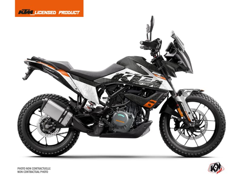 Kit Graphique Moto Gear KTM 390 Adventure Blanc