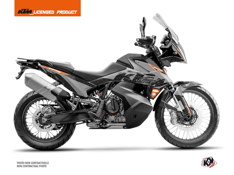 kit graphique moto ktm adventure 790 gear gris-orange