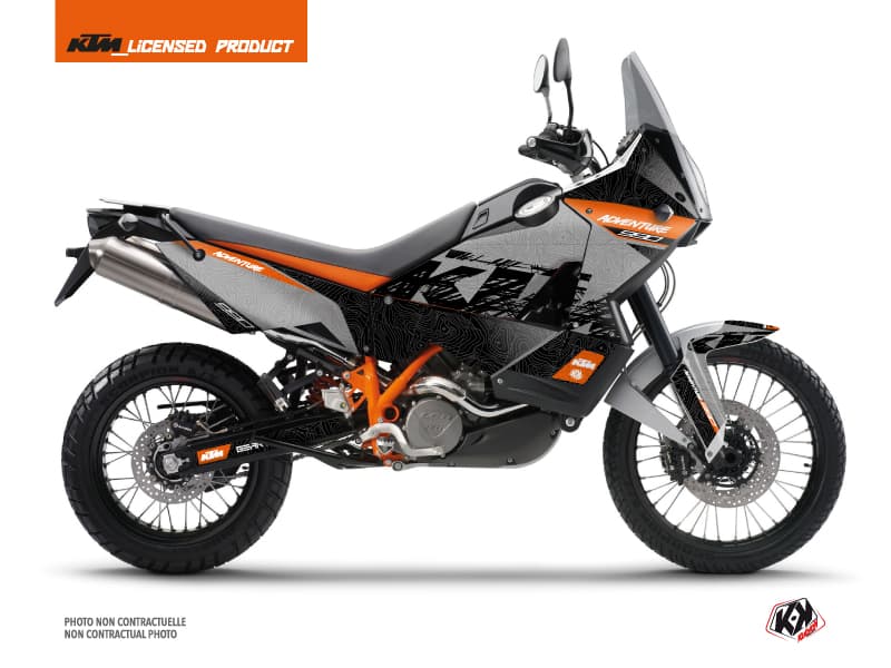 Kit Graphique Moto Gear KTM 990 Adventure Gris Orange