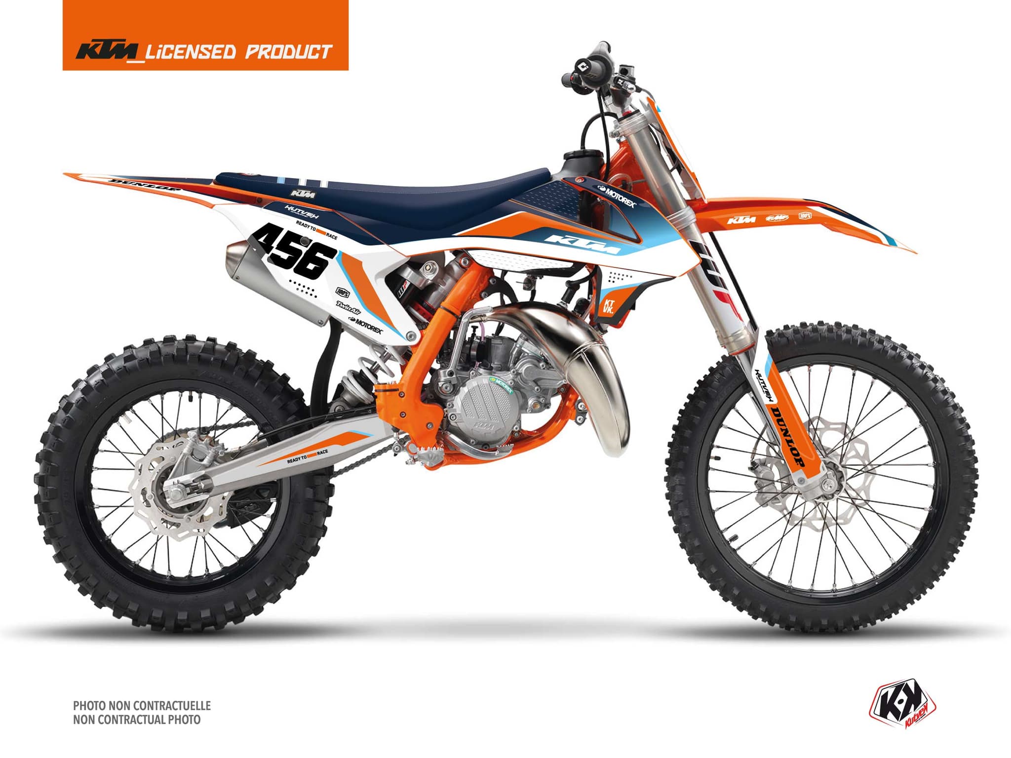 deko-set moto-cross genesis ktm 85 sx blau