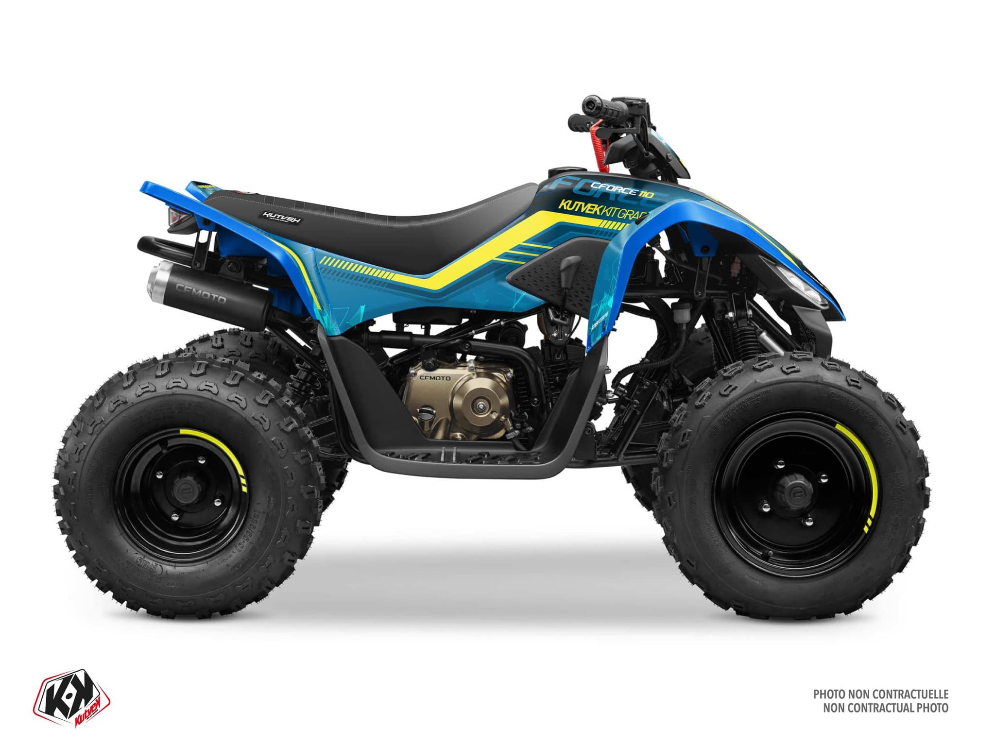 kit graphique quad cf moto cforce 110 geo bleu