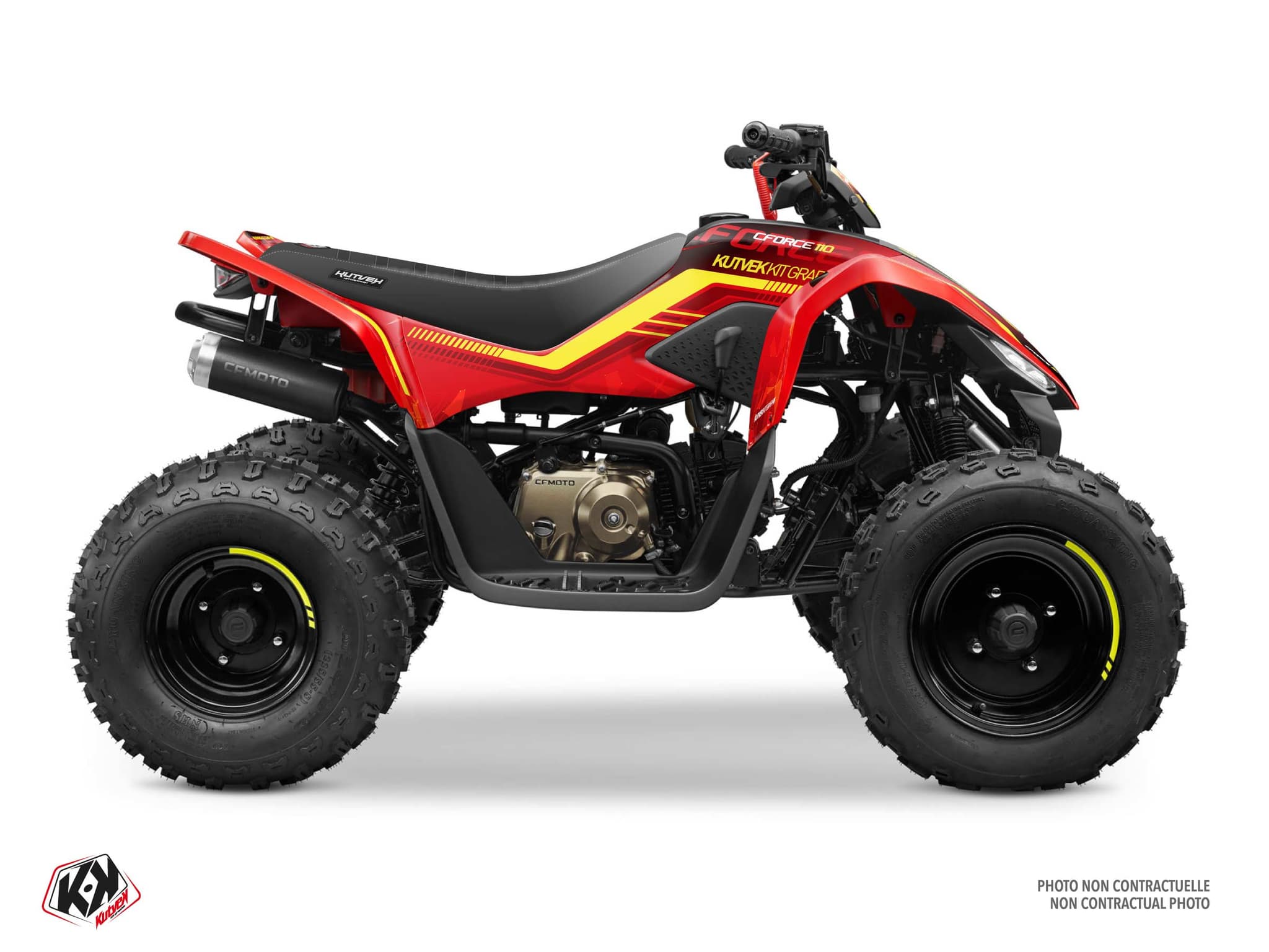 kit graphique quad cf moto cforce 110 geo rouge