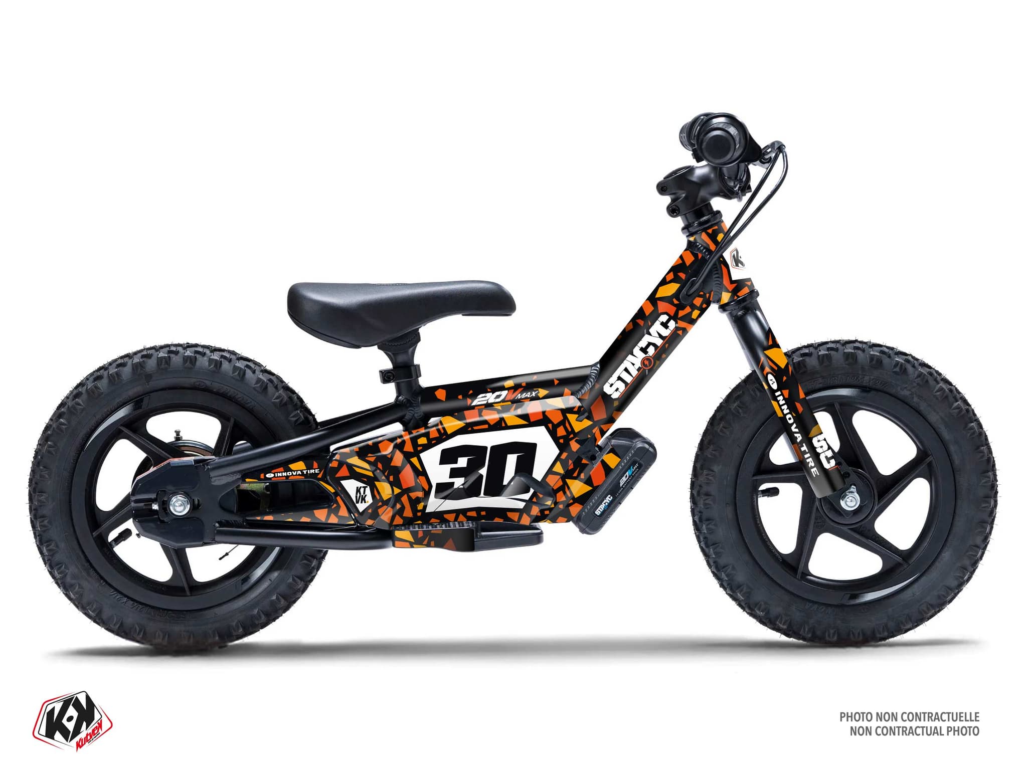 Balance Bike STACYC eDRIVE 12 GLASS Orange graphic kit
