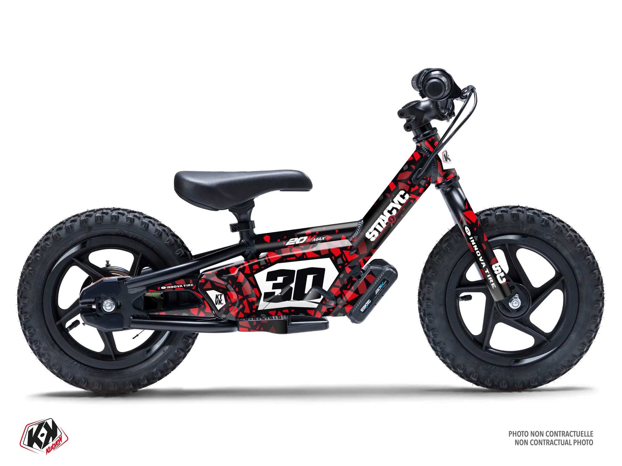 Balance Bike STACYC eDRIVE 12 GLASS Red graphic kit