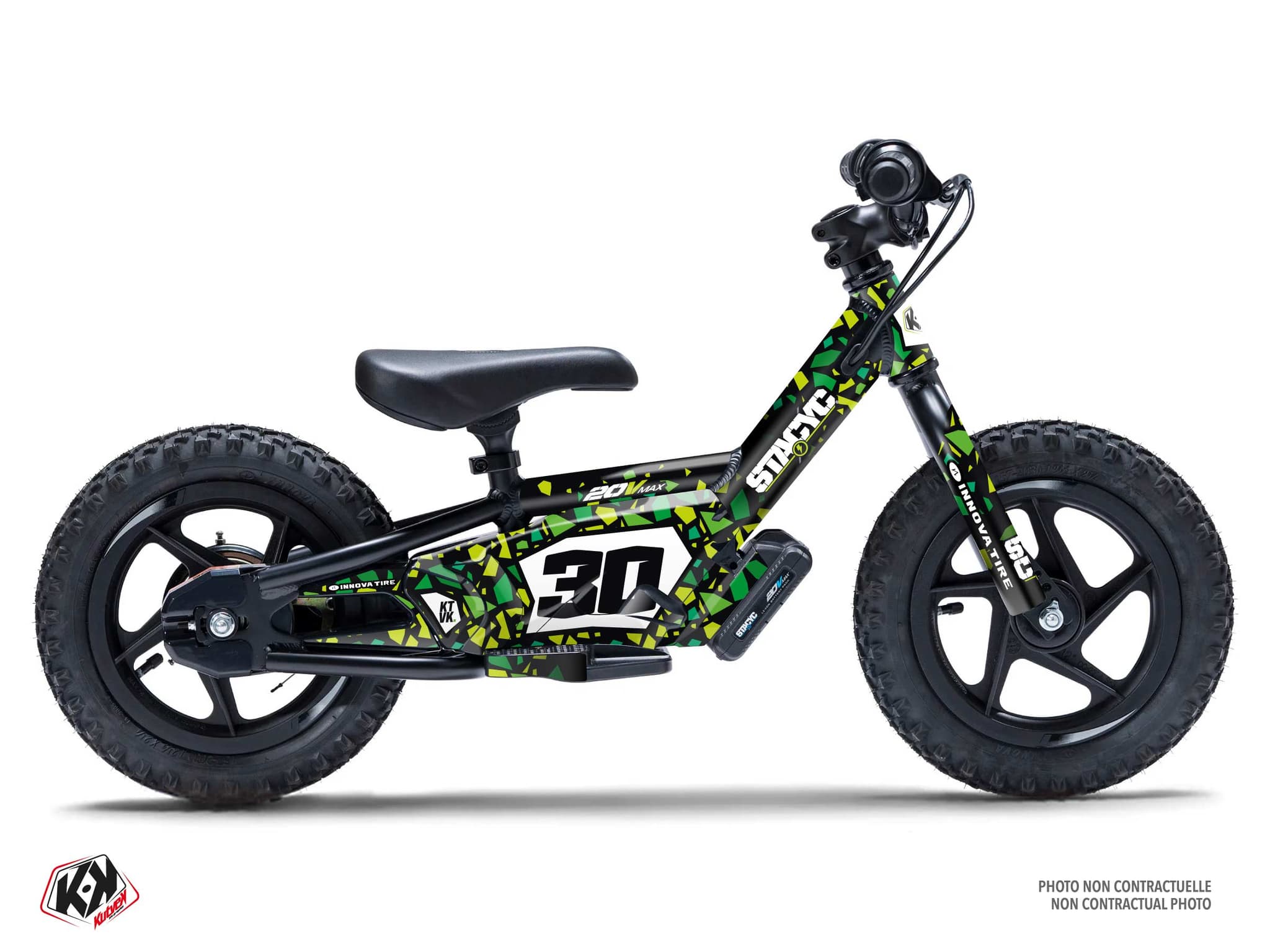 Balance Bike STACYC eDRIVE 12 GLASS Green graphic kit