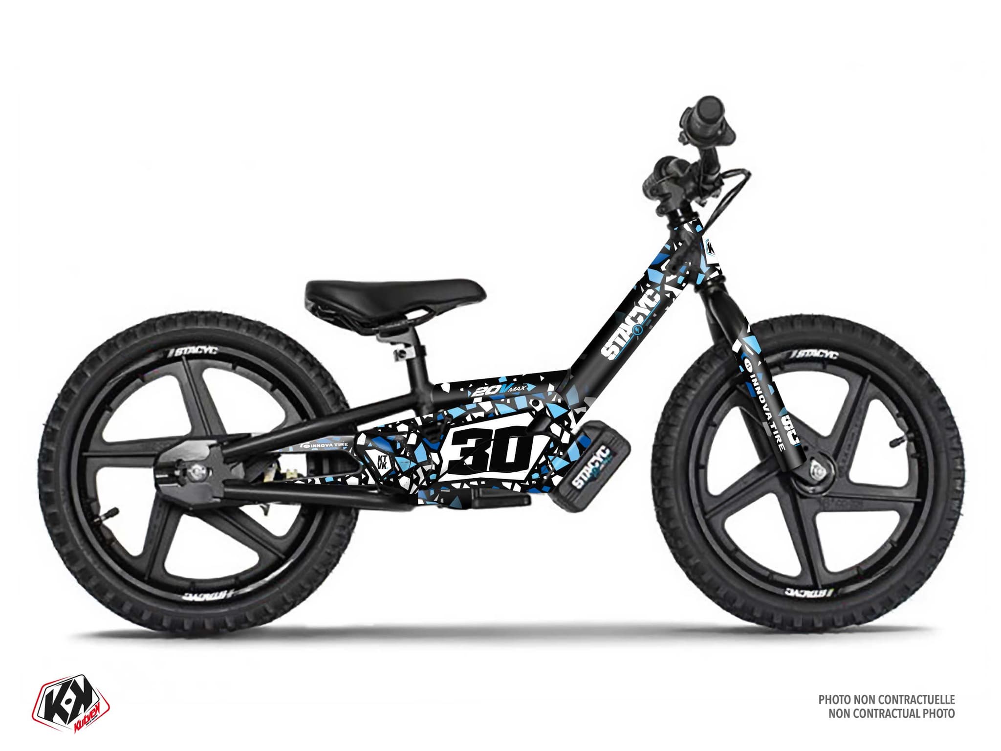 deko-set draisienne stacyc edrive 16 glass blau | STACYC | Kutvek